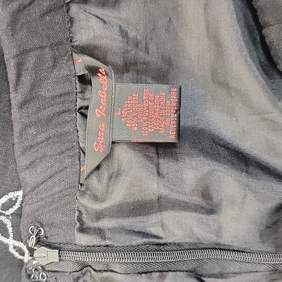 Sara Isabella Embroidered Linen Blend Full Length Skirt, Lined, EUC, size Large - Picture 5 of 5